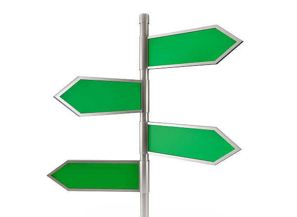 istock Green arrow road signs 536008905