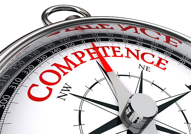 competence conceptual compass competence conceptual compass isolated on white background compass gear efficiency teamwork stock pictures, royalty-free photos & images