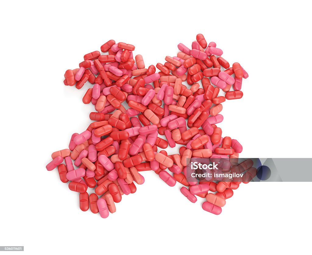 tablets cross tablets and pills in form red cross 2015 Stock Photo