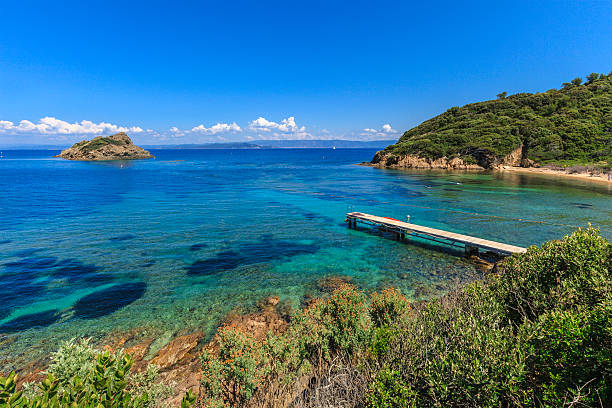 port-cros, iles d'hyères-francja - cros zdjęcia i obrazy z banku zdjęć