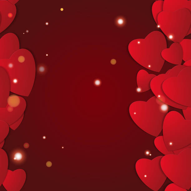 istock Valentines day. Abstract paper hearts. Love. Valentine background with hearts 536018909