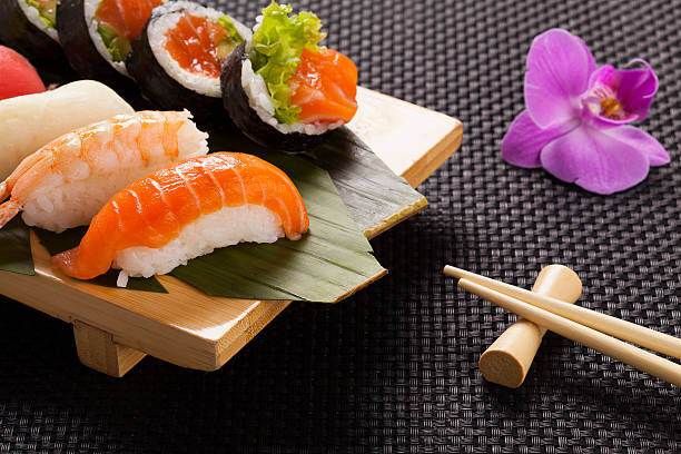 istock The composition of nigiri sushi 536018957