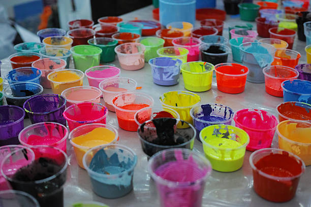 istock All Sorts of Colors in Small Plastic Glasses 536025543