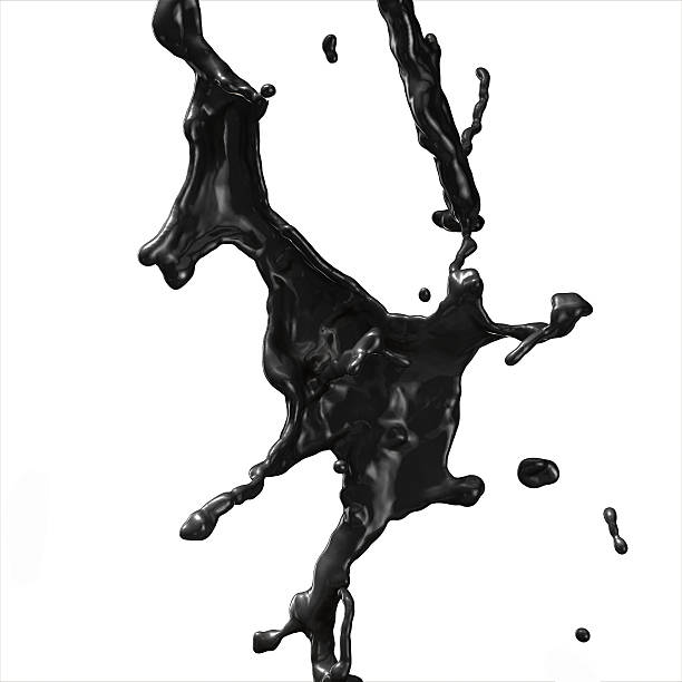istock Splash of black fuel oil. 536026277