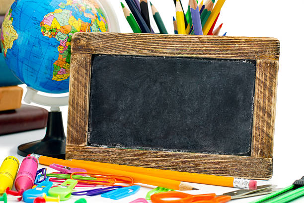 istock blackboard with a school supplies 536027679