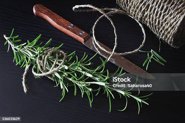 Rosemary Stock Photo - Download Image Now - 2015, Agriculture, Black Color