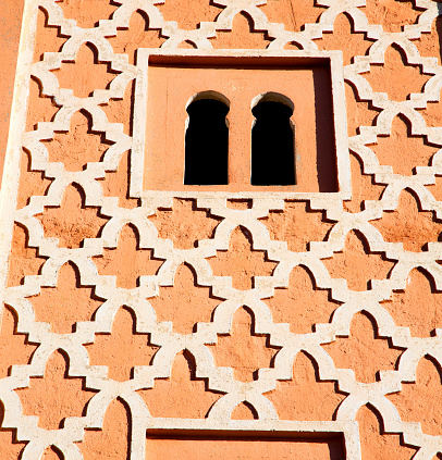 muslim the history  symbol  in morocco  africa  minaret religion and  blue    sky