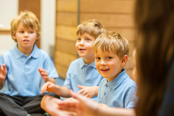 istock Young School Boys Interacting in the Classroom 536034633