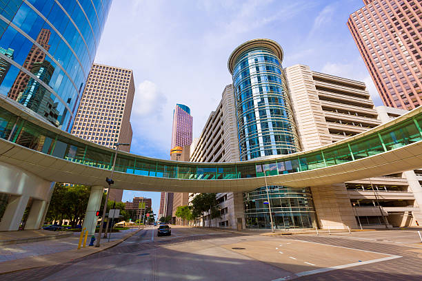 istock Houston cityscape Bell and Smith St in Texas US 536036459