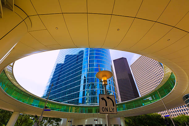 istock Houston skyline cityscape from Bell St in Texas US 536036467