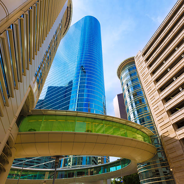 istock Houston skyline cityscape from Bell St in Texas US 536036469