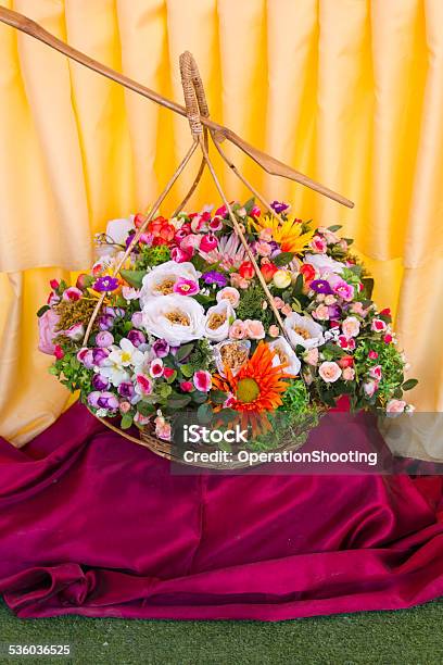 Bouquet In Traditional Baskets Thailand Style Stock Photo - Download Image Now - 2015, Adult, Arrangement