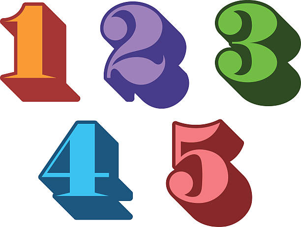 Ilustración de Colorido Ciphers Números Dígitos 1 2 3 4 5 y más Vectores  Libres de Derechos de Número 2 - Número 2, Número 1, Aprender - iStock