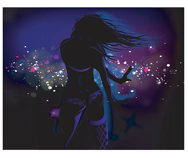 댄서 - undressing women panties stripper stock illustrations