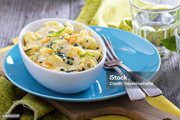 Baked Macaroni And Cheese With Pumpkin Stock Photo - Download Image Now - Ricotta, Squash - Vegetable, 2015