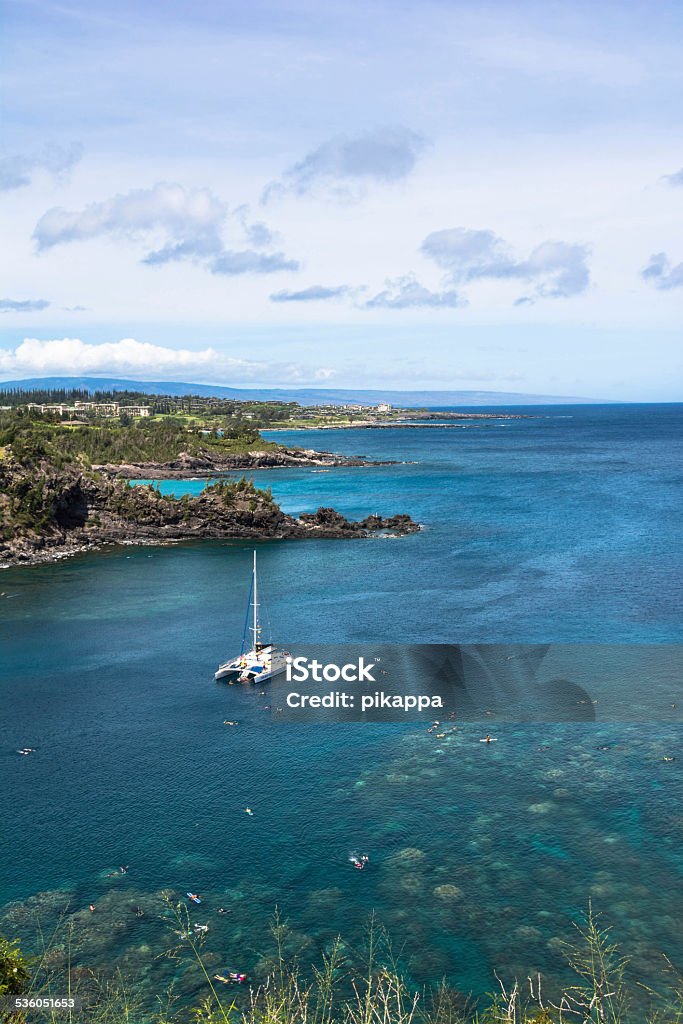 The coast of Hololua Bay, Maui A view of the coast of Hololua Bay in Maui, Hawaii 2015 Stock Photo