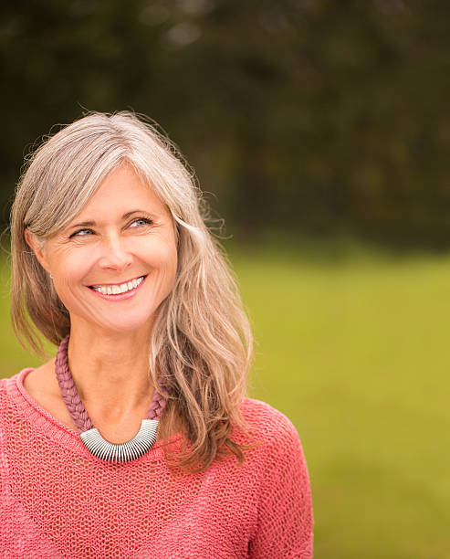 istock Radiant Mature Woman looking at copy space 536051893