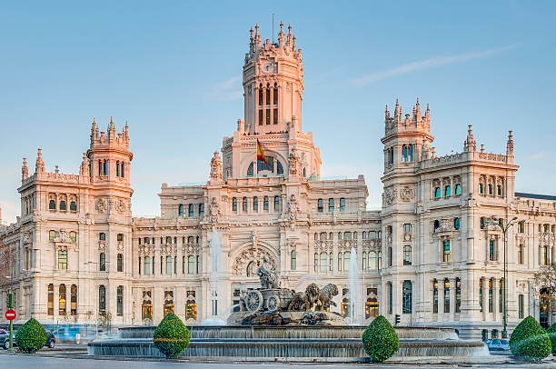 Cibeles Fountain at Madrid, Spain Cibeles Fountain located downtown Madrid, Spain madrid city view stock pictures, royalty-free photos & images