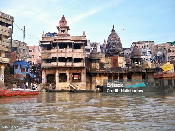 Varanasi Ghat Architecture Stock Photo - Download Image Now - 2015, Adult, Adults Only