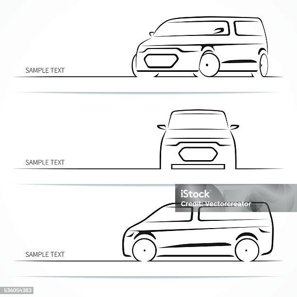 Set Of Modern Car Silhouettes Stock Illustration - Download Image Now - 2015, Abstract, Backgrounds