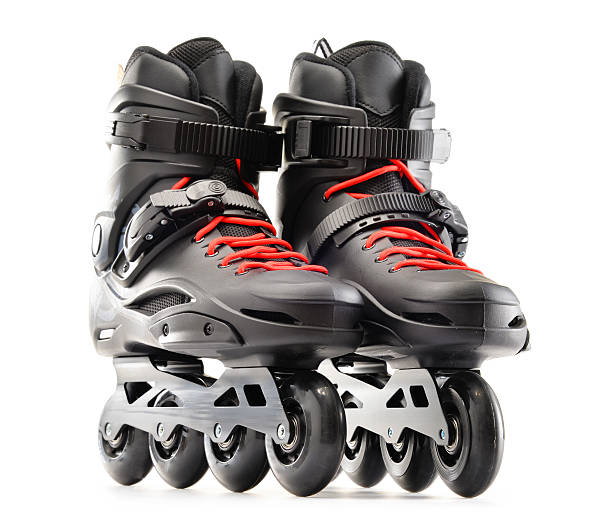 istock Pair of inline skates isolated on white background 536069546