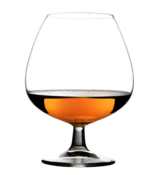 istock Glass with cognac on white background isolated 536075979