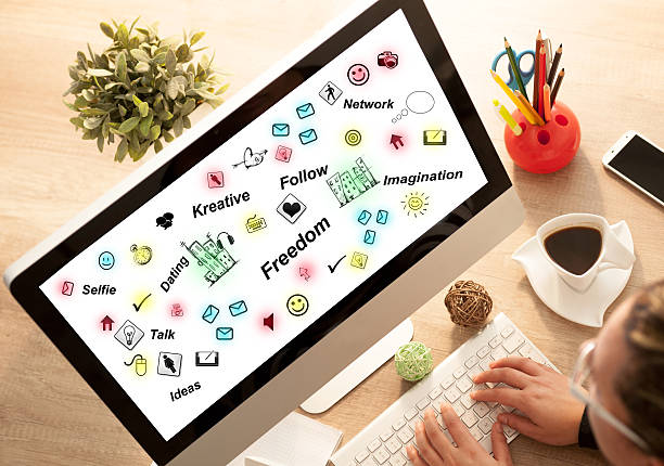 istock Businesswoman in office planning strategy,  social network conce 536077537
