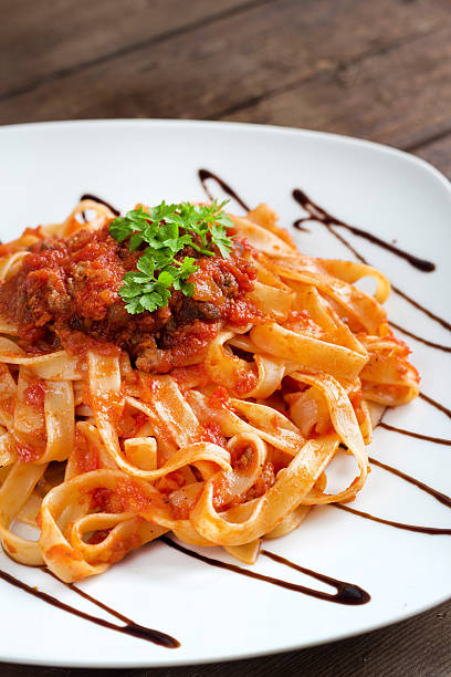istock Tagliatelle with bolognese sauce 536080379