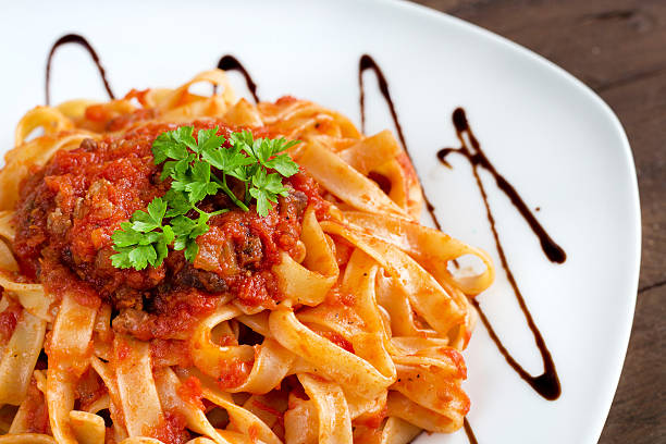 istock Tagliatelle with bolognese sauce 536080389