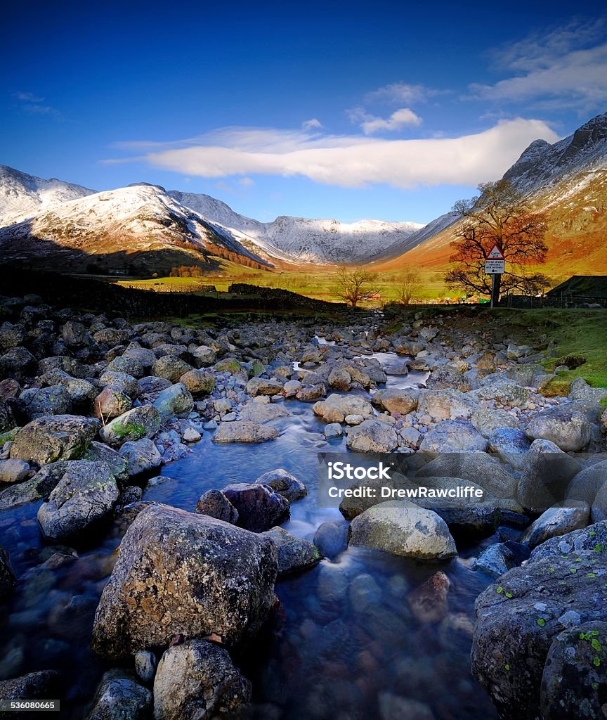 Langdale Valley Redacre Gill to Rossett Pike  2015 Stock Photo
