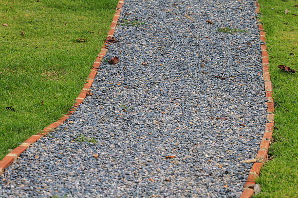 istock Footpath with stone in the garden 536082015