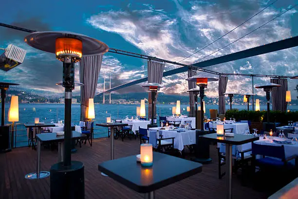 Photo of Luxurious restaurant and night club in Bosporus Istanbul Turkey