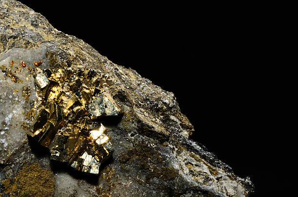 istock pyrite detail with black 536083085
