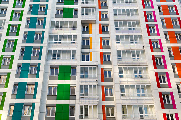 istock Beautiful modern house with colorful facades 536083245