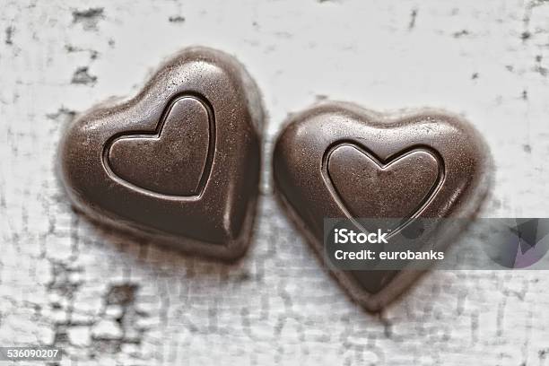 Vintage Chocolate Hearts Stock Photo - Download Image Now - Candy, Retro Style, Valentine's Day - Holiday