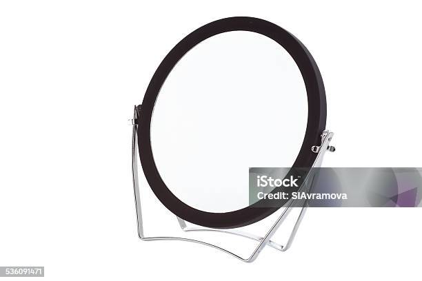 Makeup Mirror Isolated On White Background Stock Photo - Download Image Now - 2015, Accessibility, Adult