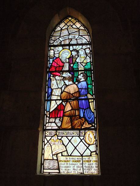istock St. Andrew's Cathedral stained glass art 536093559