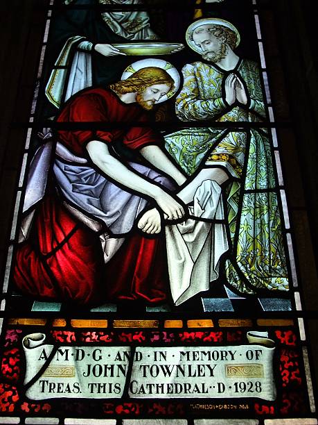 istock St. Andrew's Cathedral stained glass art 536093561