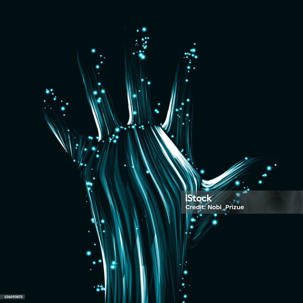 Abstracted Hand Abstract Light Hand Stock Illustration - Download Image Now - 2015 ...