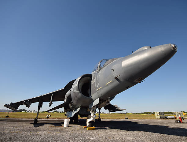 istock Modern Navy airplane for vertical takeoff and landing 536094437