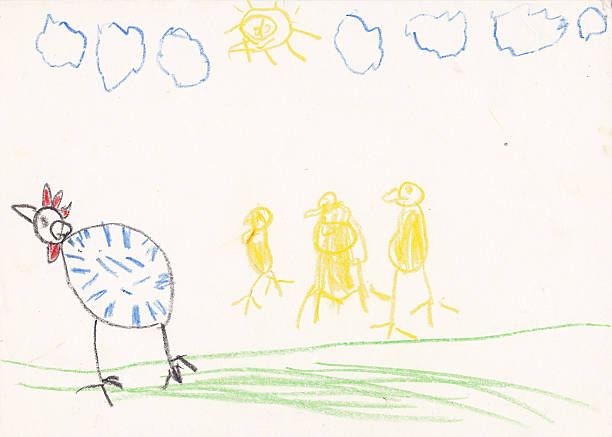 istock Child picture of hen with chickens 536095519