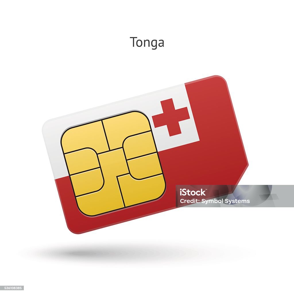 Tonga Phone Tonga Mobile Phone Sim Card With Flag Stock Illustration - Download ...