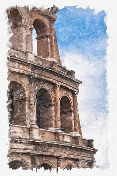 istock Painting of the coliseum 536109011