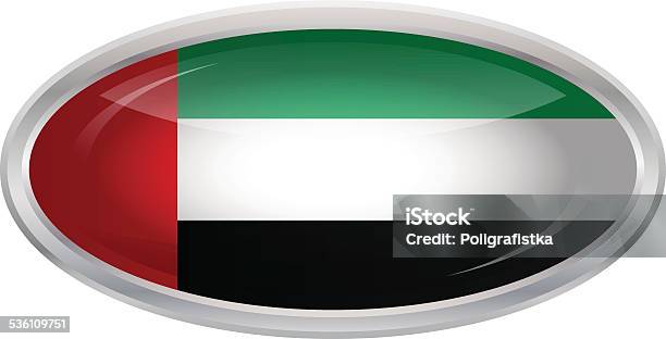 Glossy Button Flag Of United Arab Emirates Stock Illustration - Download Image Now - 2015, All Middle Eastern Flags, Asia
