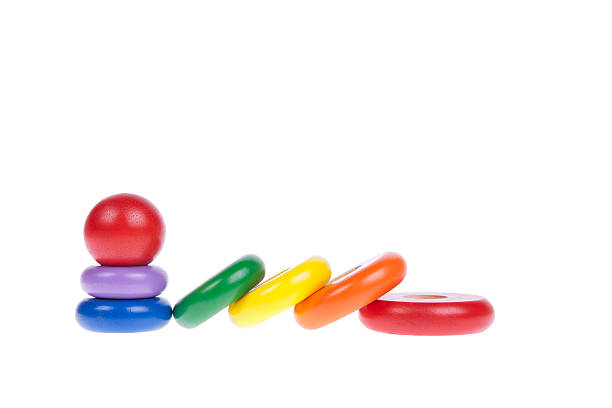 istock Colorful wooden toy isolated on white background 536110769