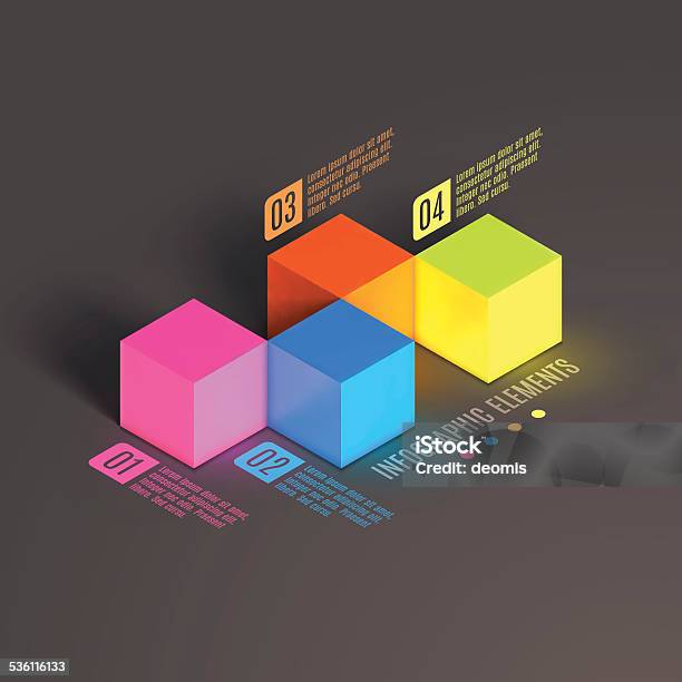 Business Infographics Cube Stock Illustration - Download Image Now - Cube Shape, Isometric Projection, Infographic