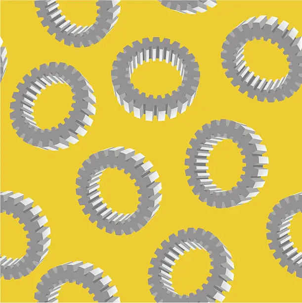Vector illustration of Vector seamless pattern with gears