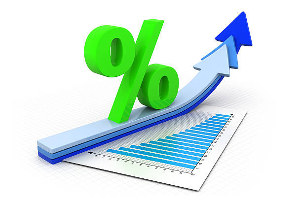 istock Percentage symbol and arrow graphs 536135463