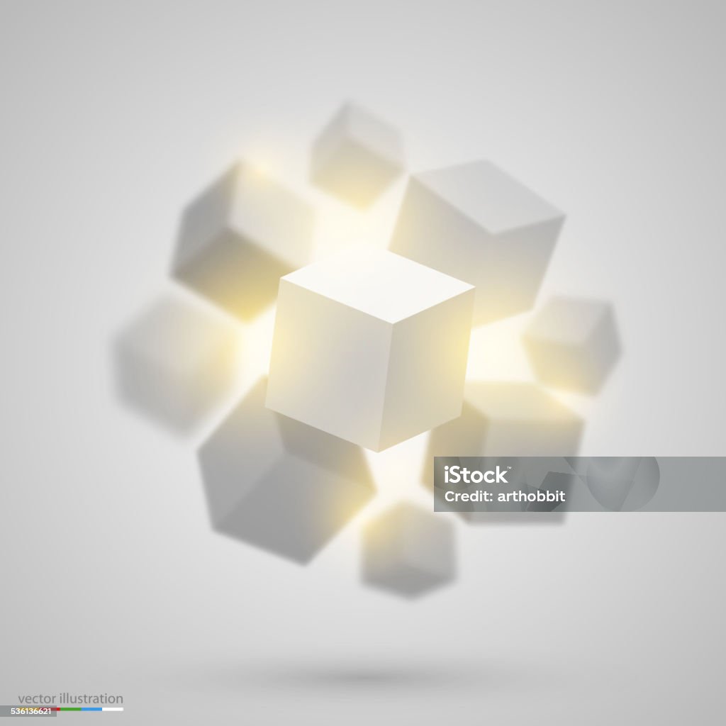 Cube Many Design Many Cubes Vector Stock Illustration - Download Image Now - 2015 ...
