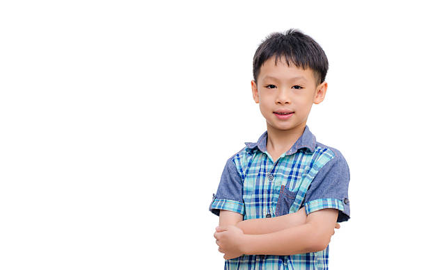 istock Arms crossed Asian little boy 536136717